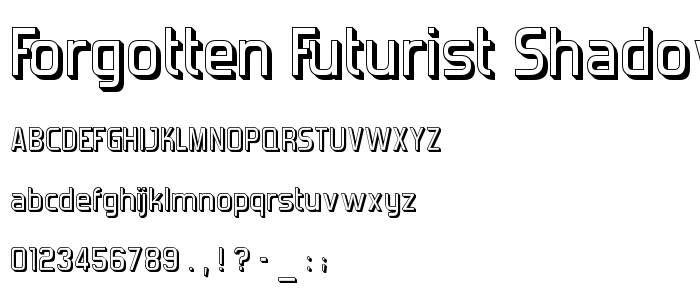 Forgotten Futurist Shadow font